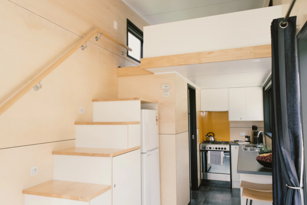 Your first glance inside The Boomer tiny house