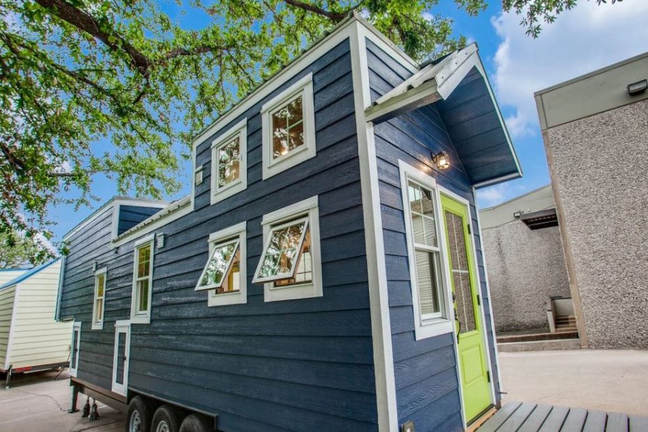 The Annette tiny house has lots of different tiny house window sizes