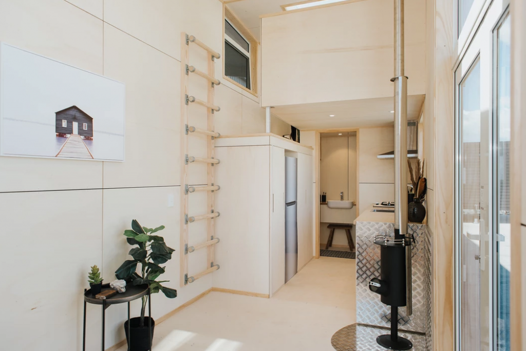 The Kapiti tiny house by Build Tiny has an enclosed and private bedroom loft