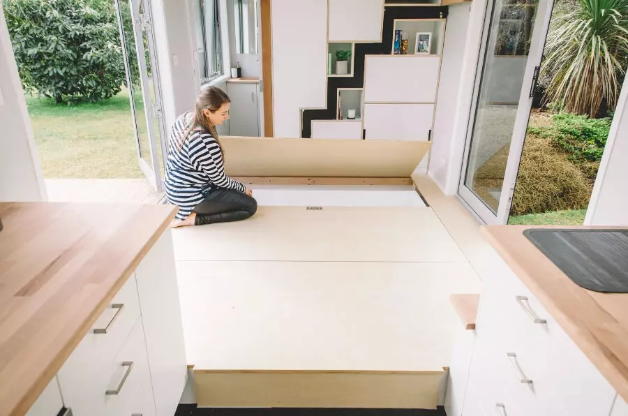 Millennial tiny house floor space